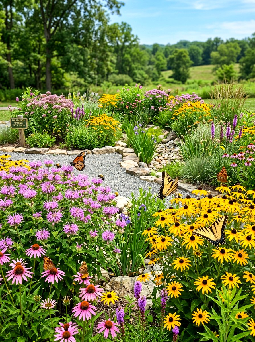 Pollinator Rain Garden Habitat - 30 rainwater garden ideas