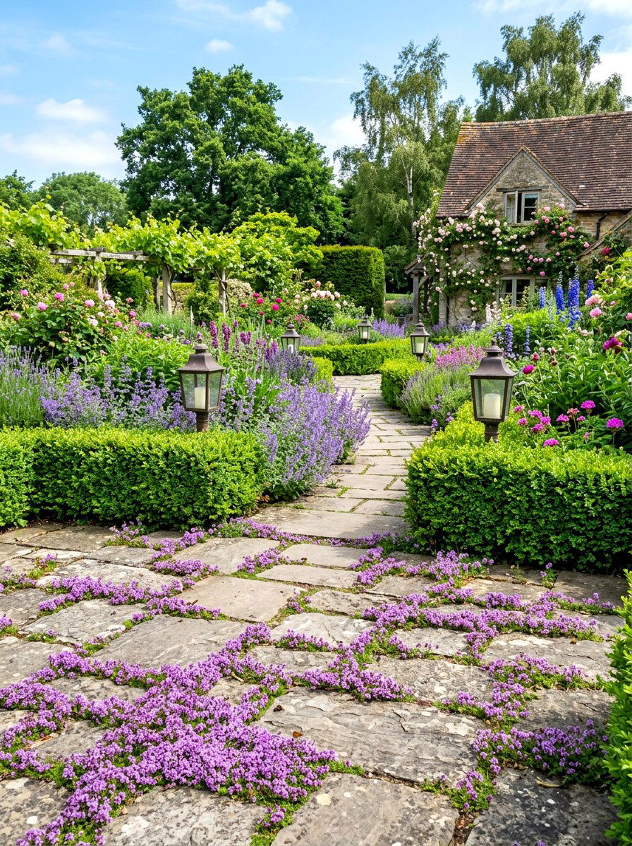 Pollinator Stone Path - 30 pollinator patio ideas
