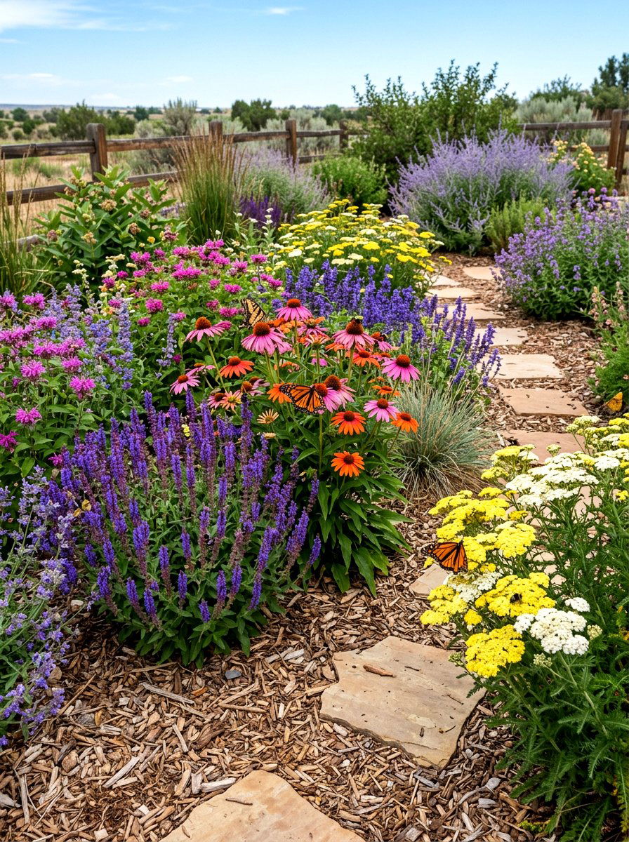 Pollinator Xeriscape - 30 xeriscape front yard ideas
