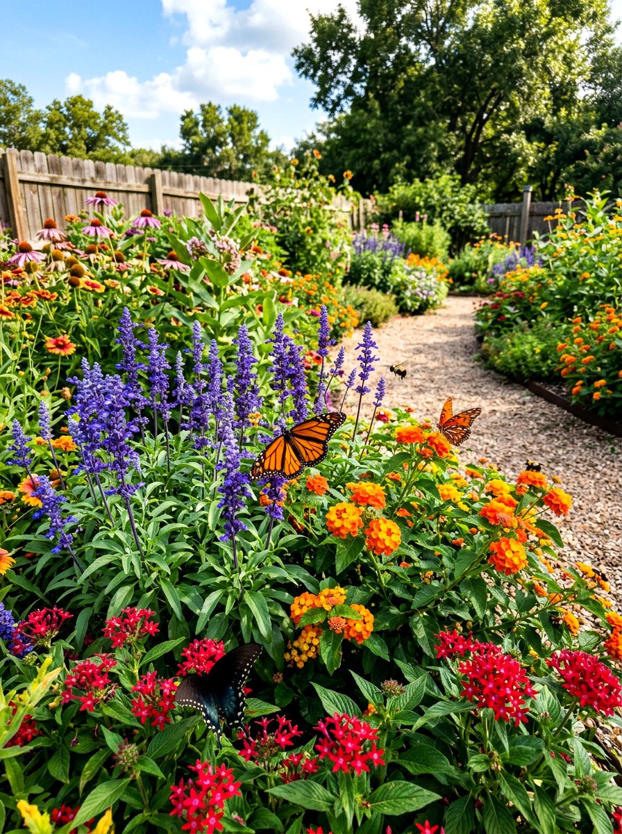 Pollinator annual garden - 30 annual flower bed ideas
