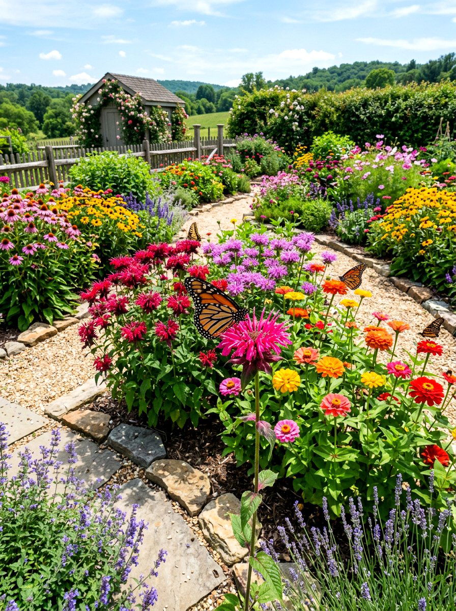 Pollinator cutting garden - 30 cottage cutting garden ideas