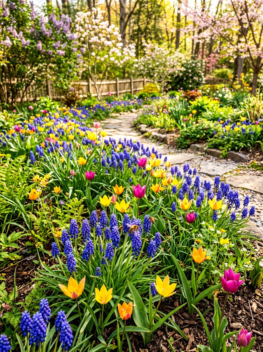 Pollinator friendly bulb garden - 30 bulb layer planting ideas