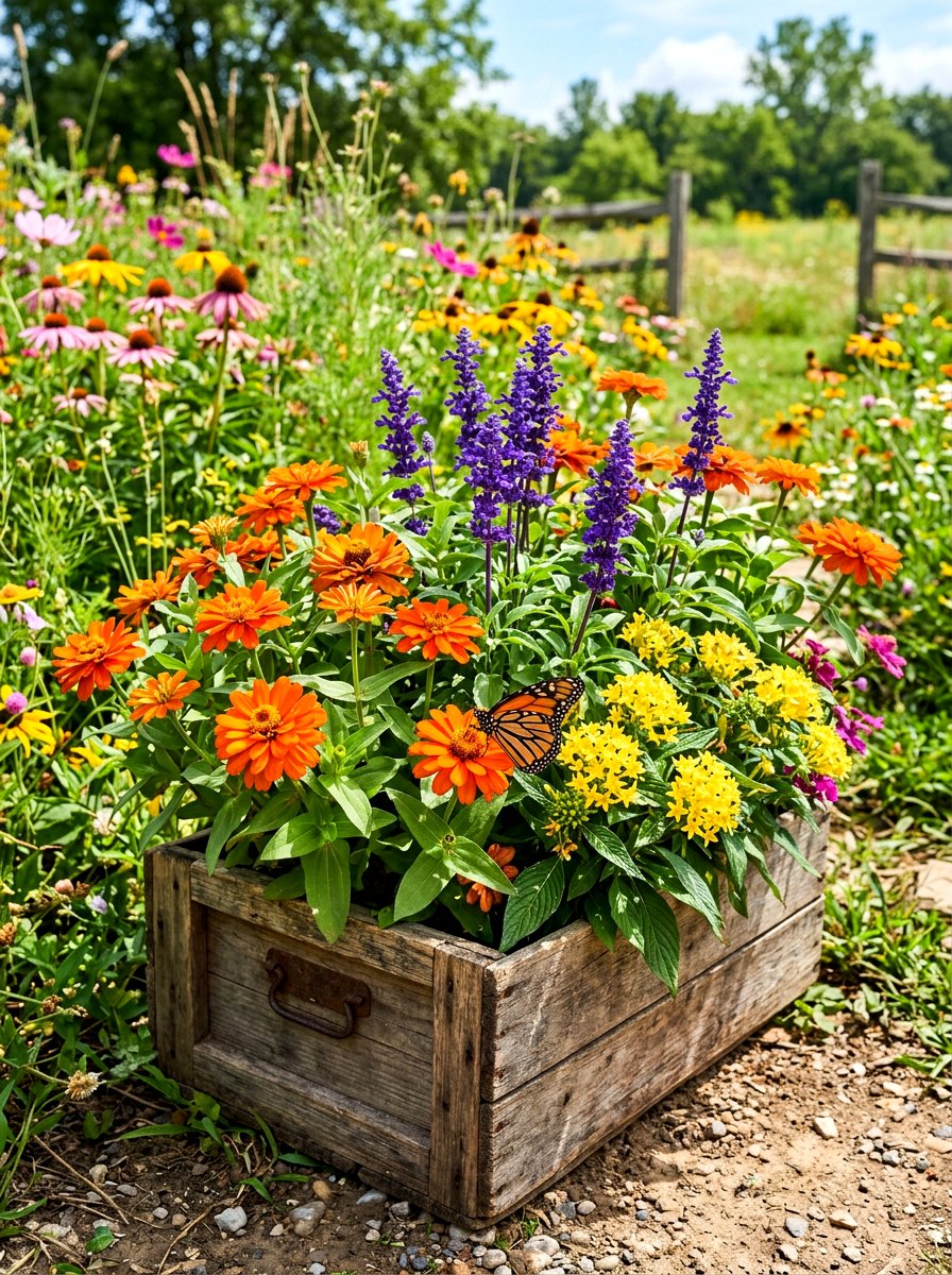 Pollinator friendly container - 30 flower container garden ideas