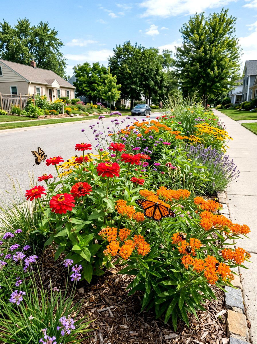 Pollinator friendly garden - 30 curb strip planting ideas