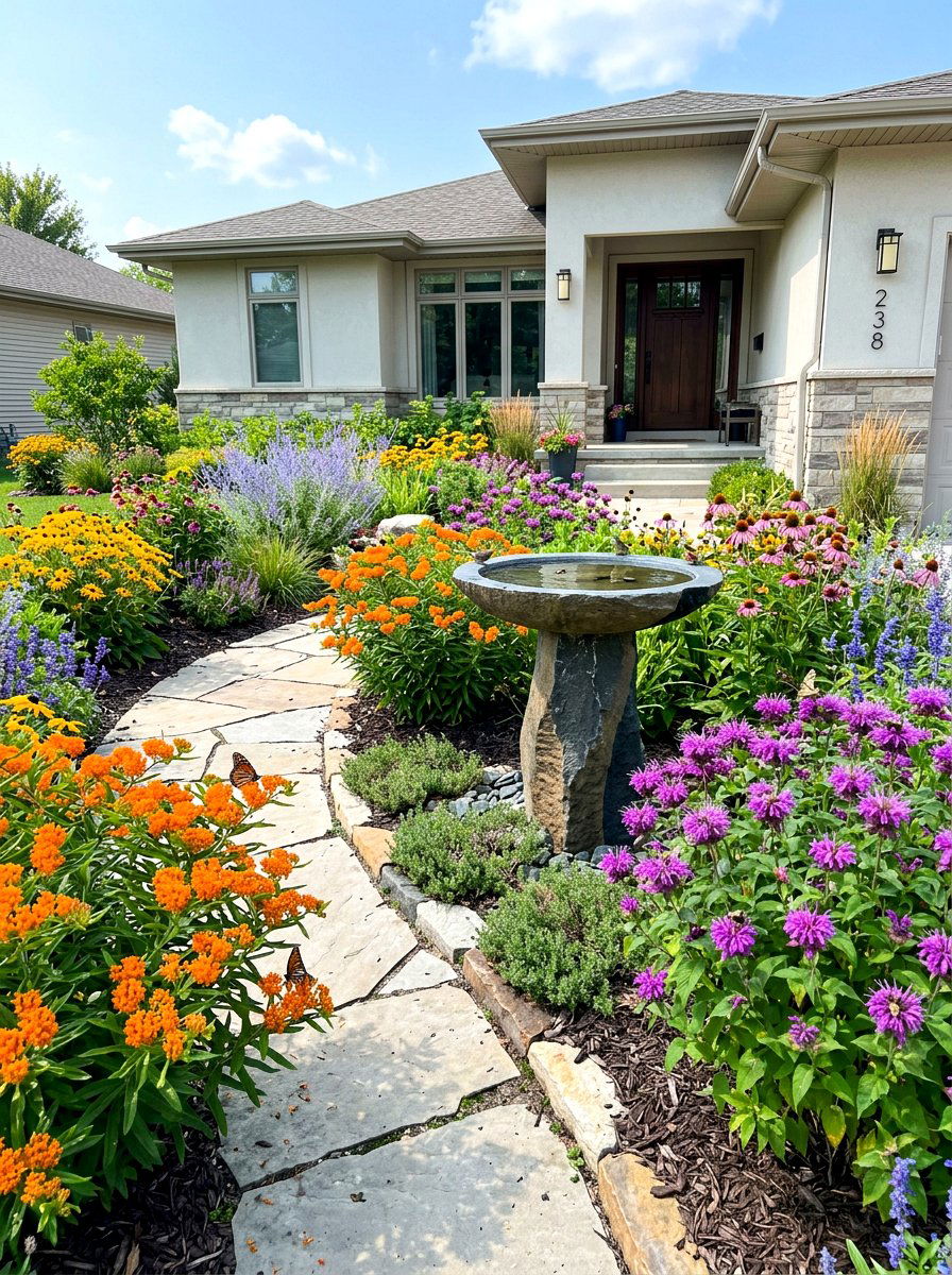 Pollinator friendly garden - 30 native plant front yard ideas