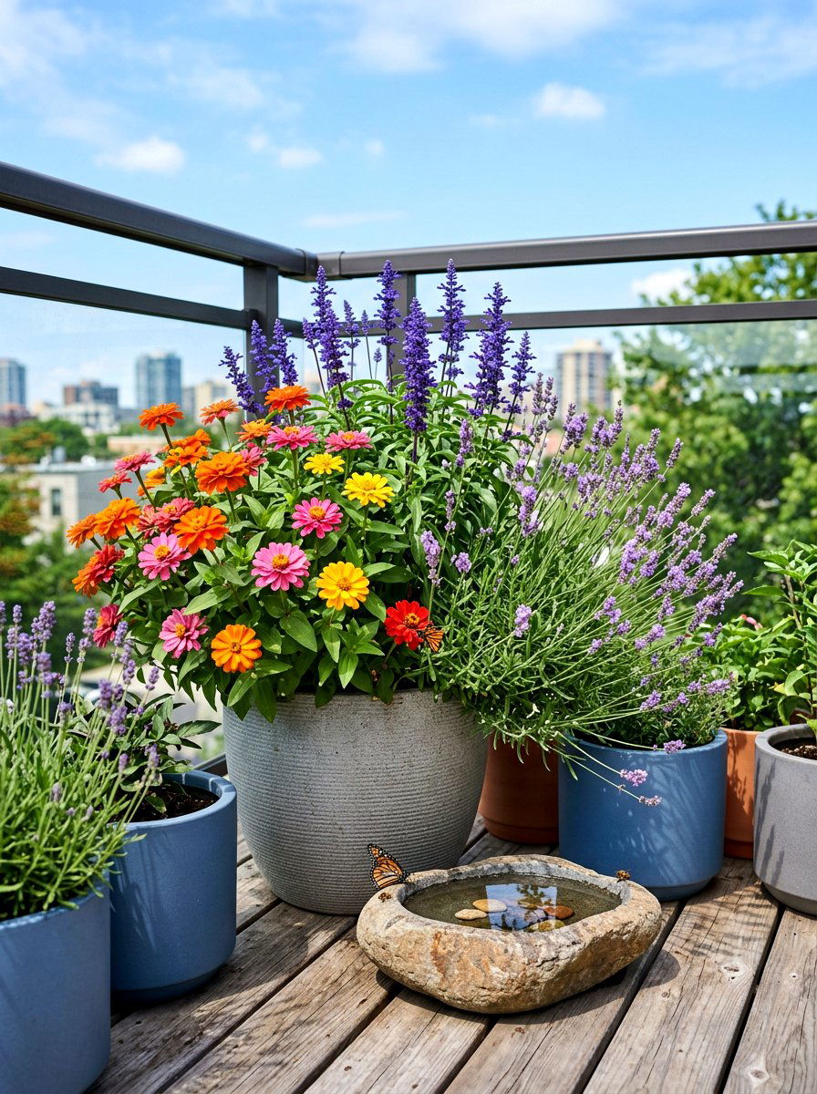 Pollinator friendly planter - 30 container garden ideas
