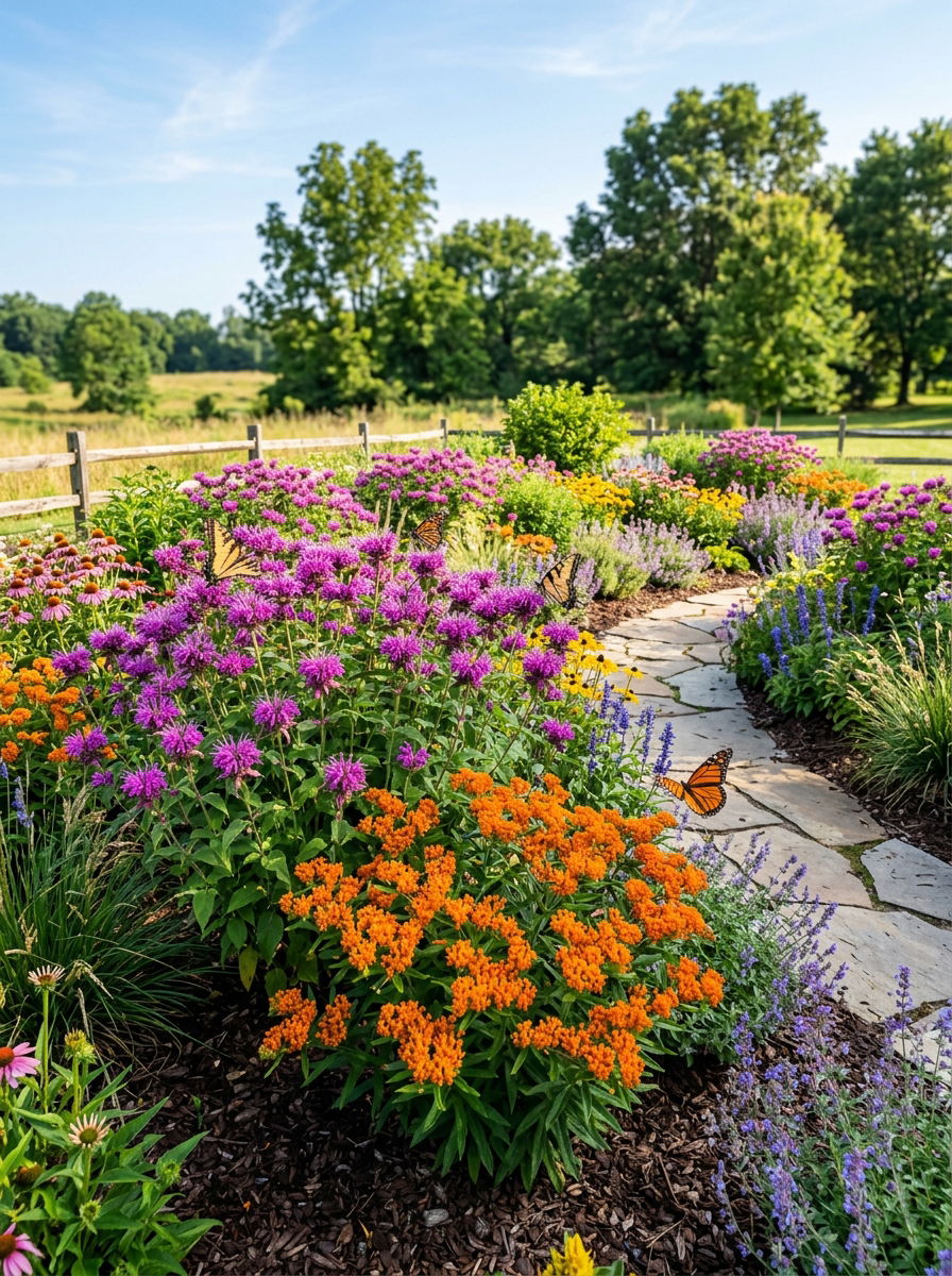 Pollinator perennial garden - 30 perennial flower bed ideas