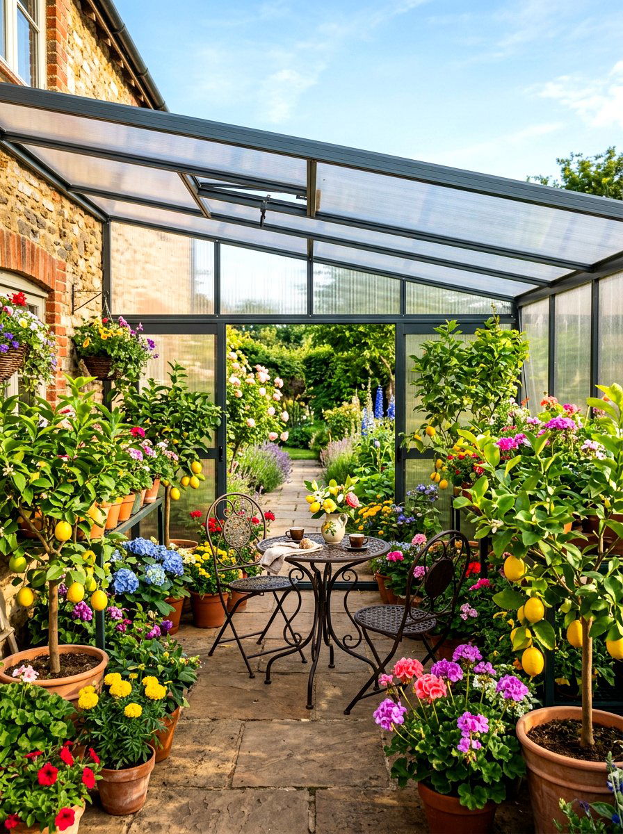 Polycarbonate Greenhouse Style Patio - 30 transparent patio roof ideas