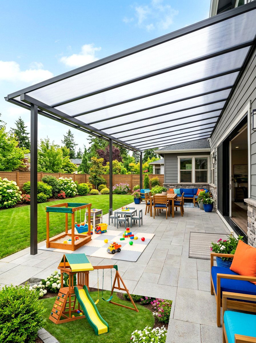 Polycarbonate Panel - 30 patio cover ideas