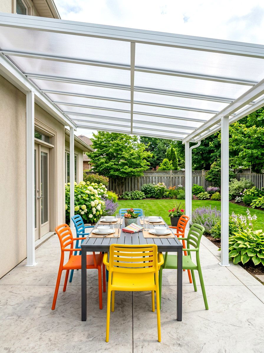Polycarbonate Patio Cover - 30 attached patio cover ideas