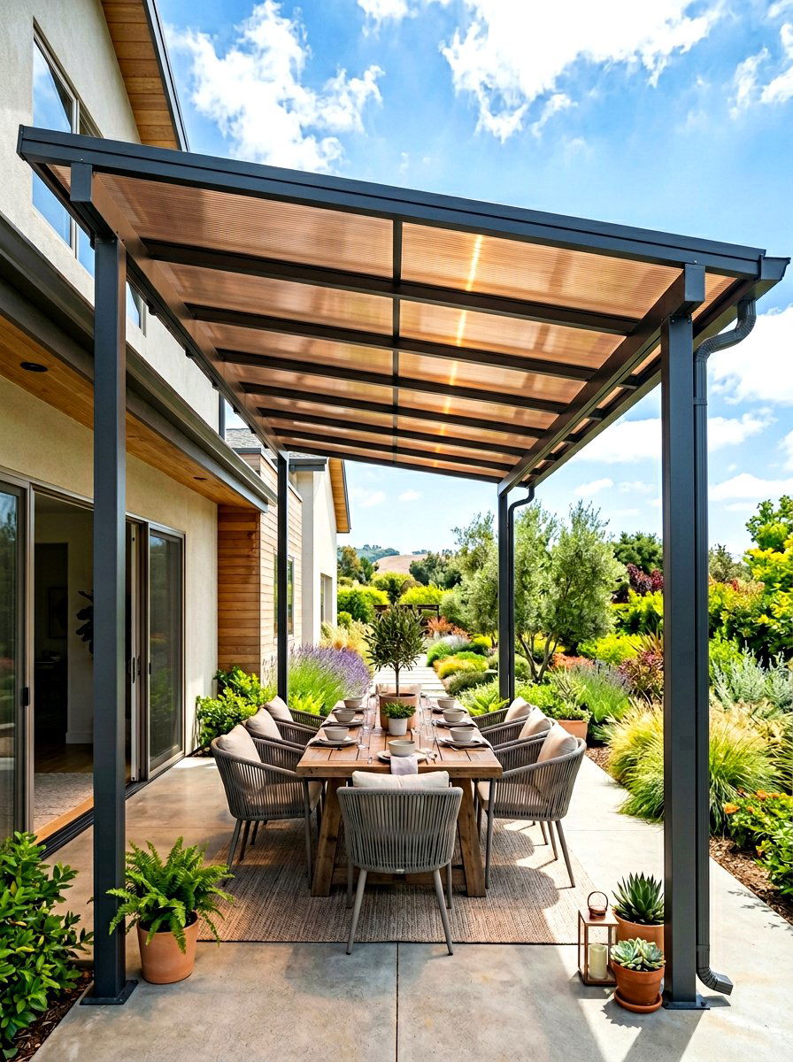 Polycarbonate Porch Cover - 30 porch shade ideas