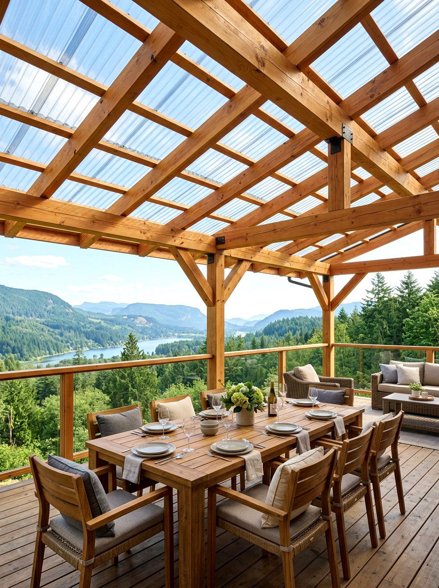 Polycarbonate Roof Deck - 30 covered patio ideas
