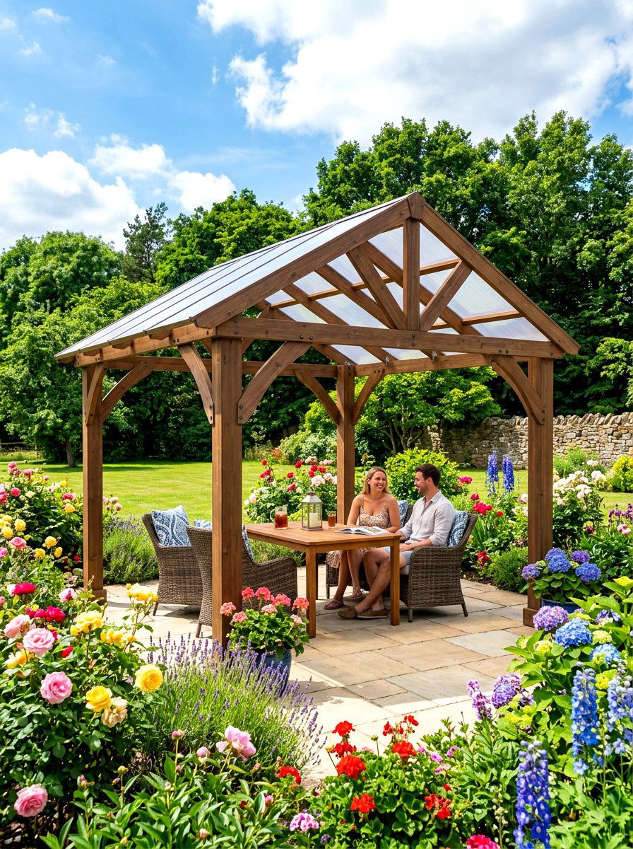 Polycarbonate Roof Gazebo - 30 hardtop gazebo ideas