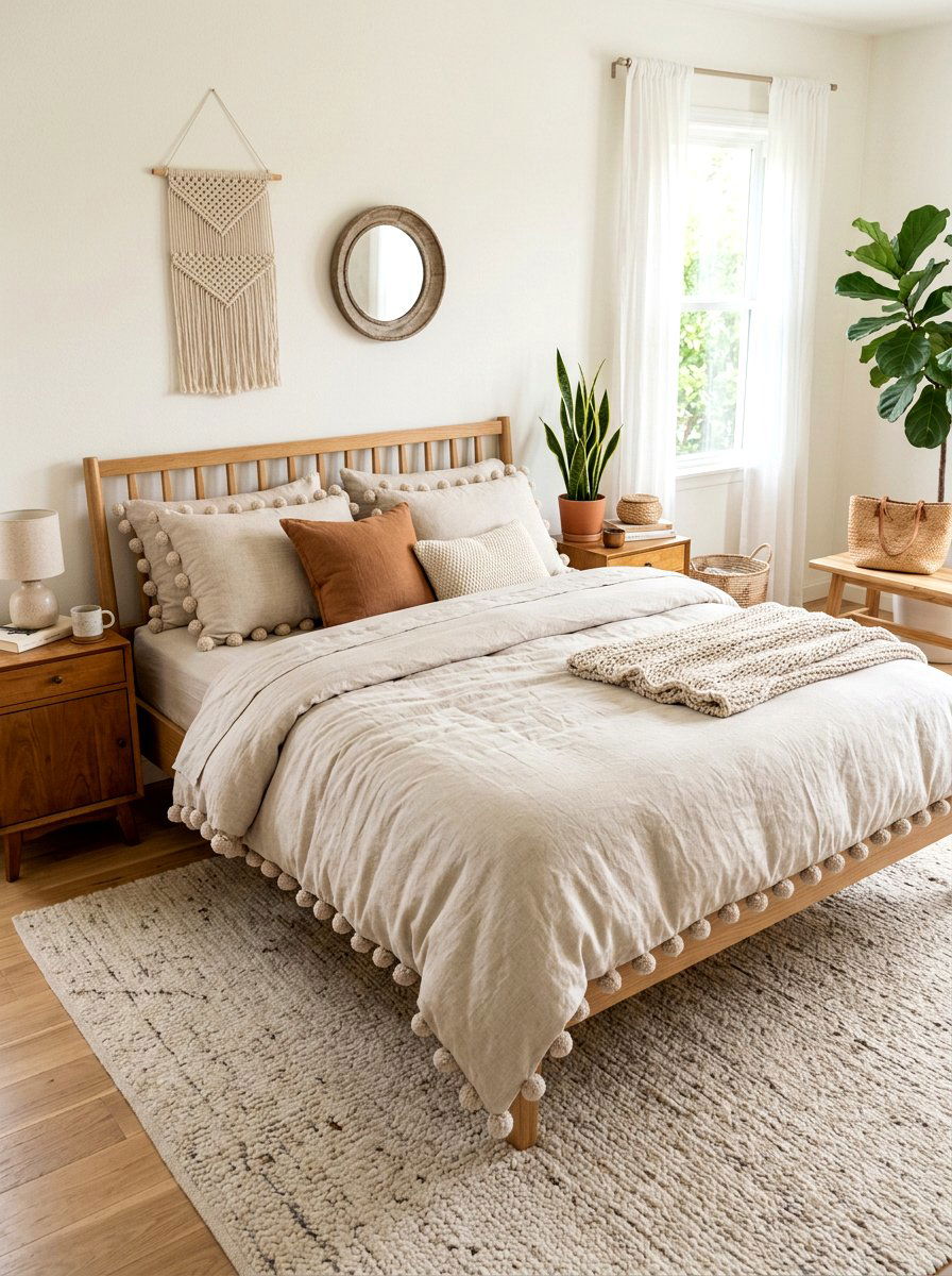 Pom pom bedding - 30 designer duvet styling ideas