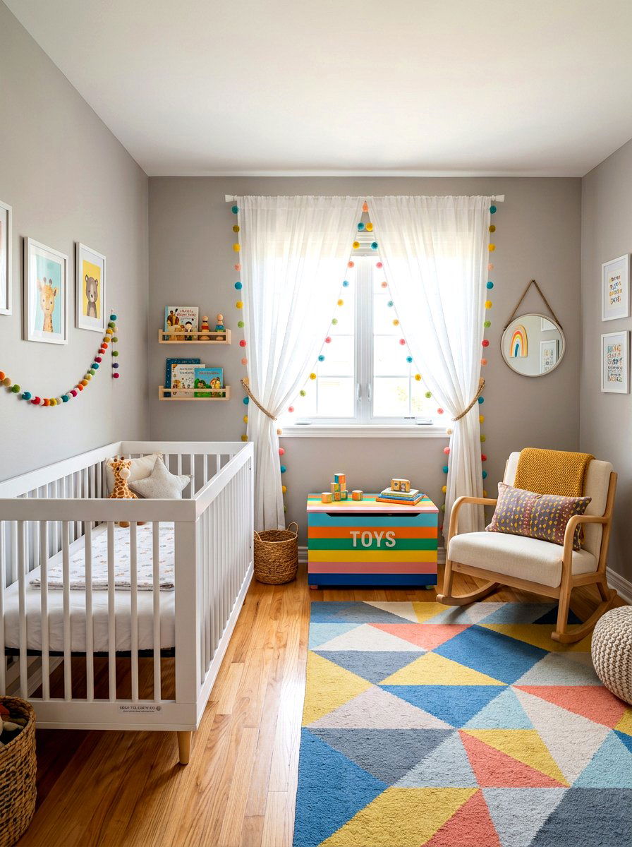 Pom pom sheer curtains - 30 sheer curtain ideas