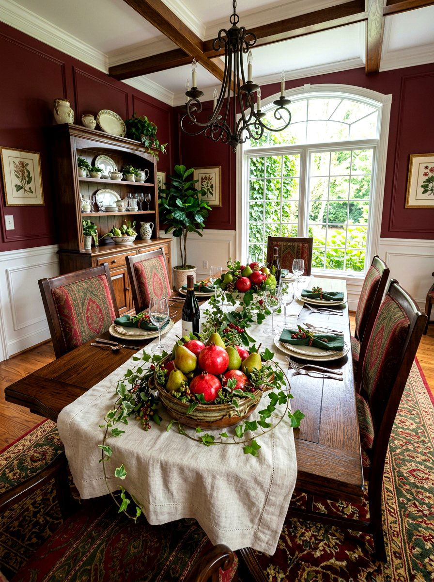 Pomegranate And Pear - 30 fall harvest table ideas