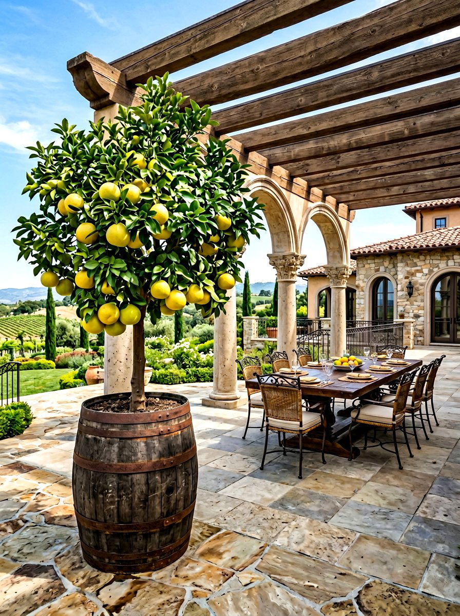 Pomelo Tree Large Estate Patio - 30 citrus patio tree ideas