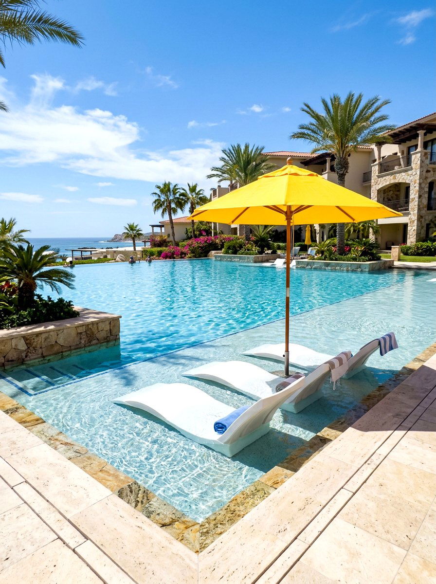 Pool Baja Shelf - 30 family pool ideas