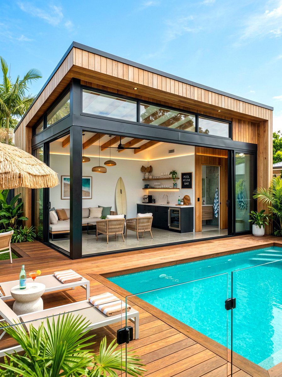 Pool House Cabana - 30 cabana lounge ideas