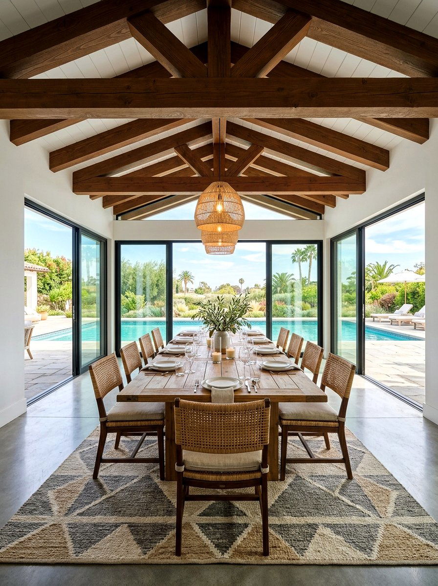 Pool House Dining Area - 30 pool house decor ideas