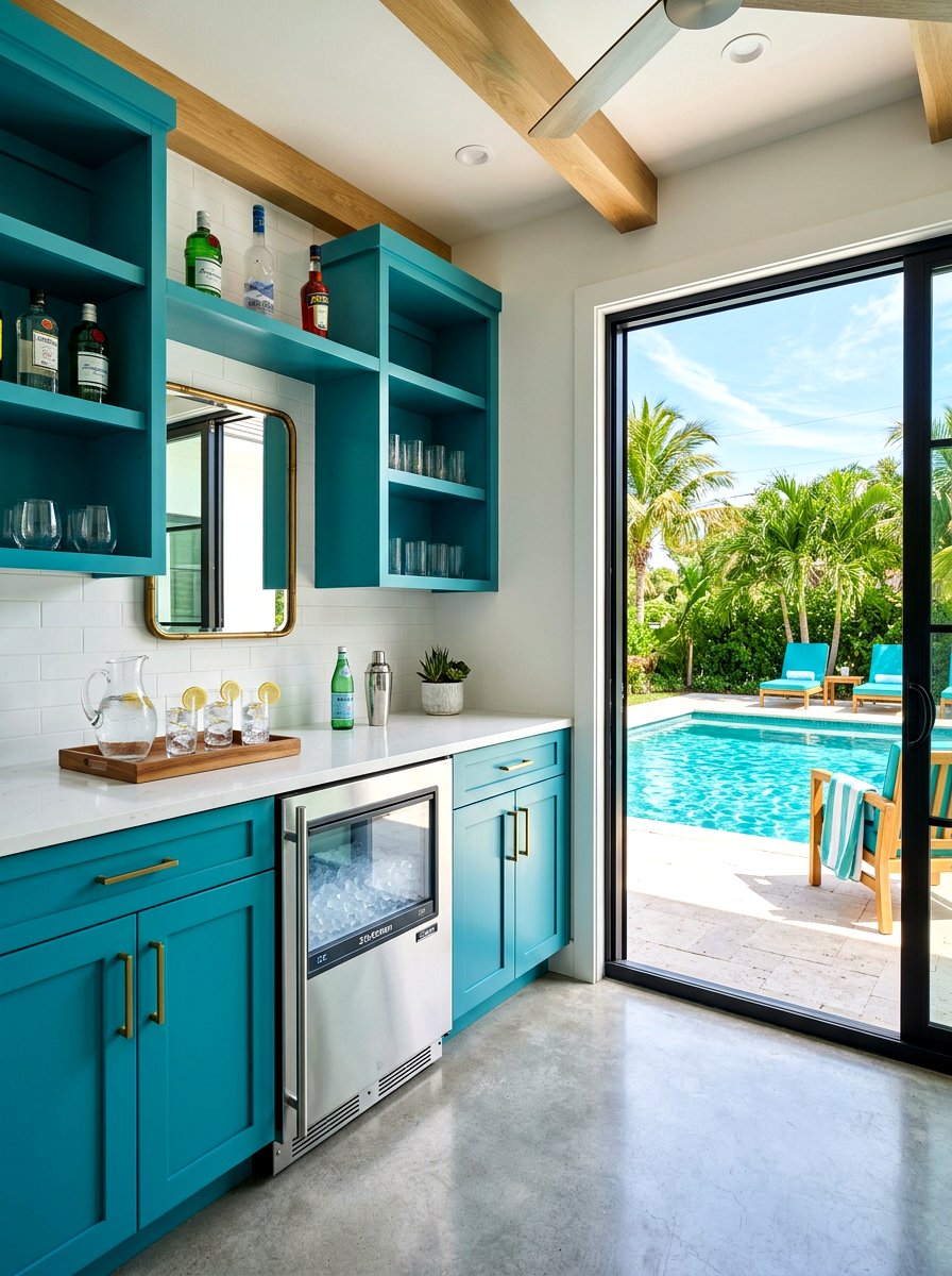 Pool House Ice Maker - 30 ice maker nook ideas