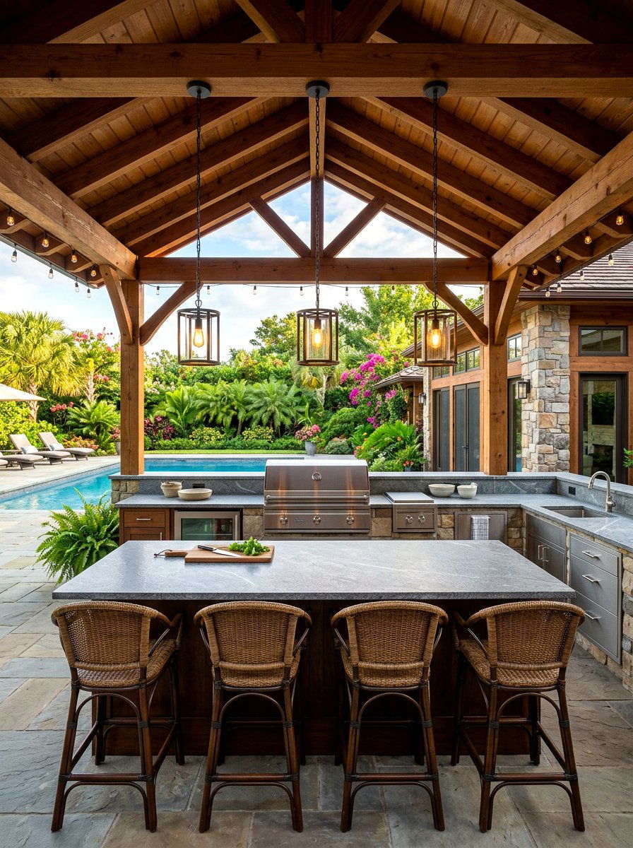 Pool House Kitchen - 30 pool house ideas