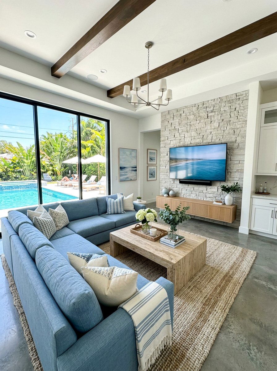 Pool House Living Room - 30 pool house ideas