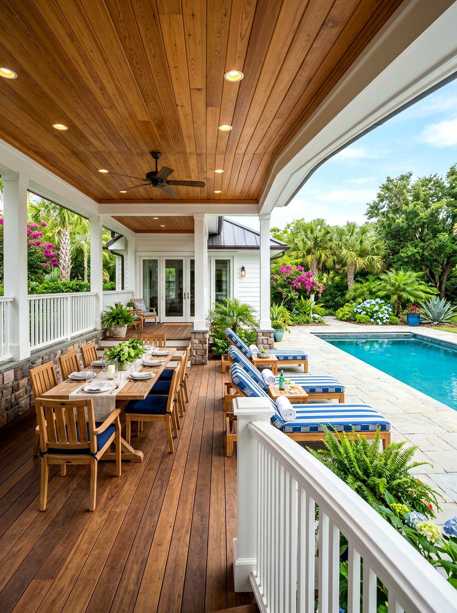 Pool House Porch - 30 pool house ideas