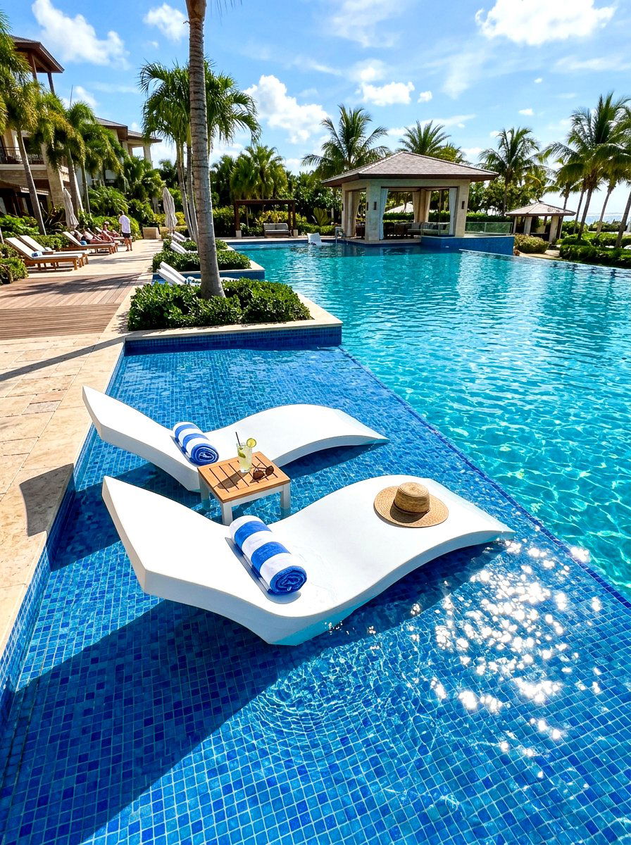 Pool Tanning Ledge Setup - 30 luxury sun lounger ideas