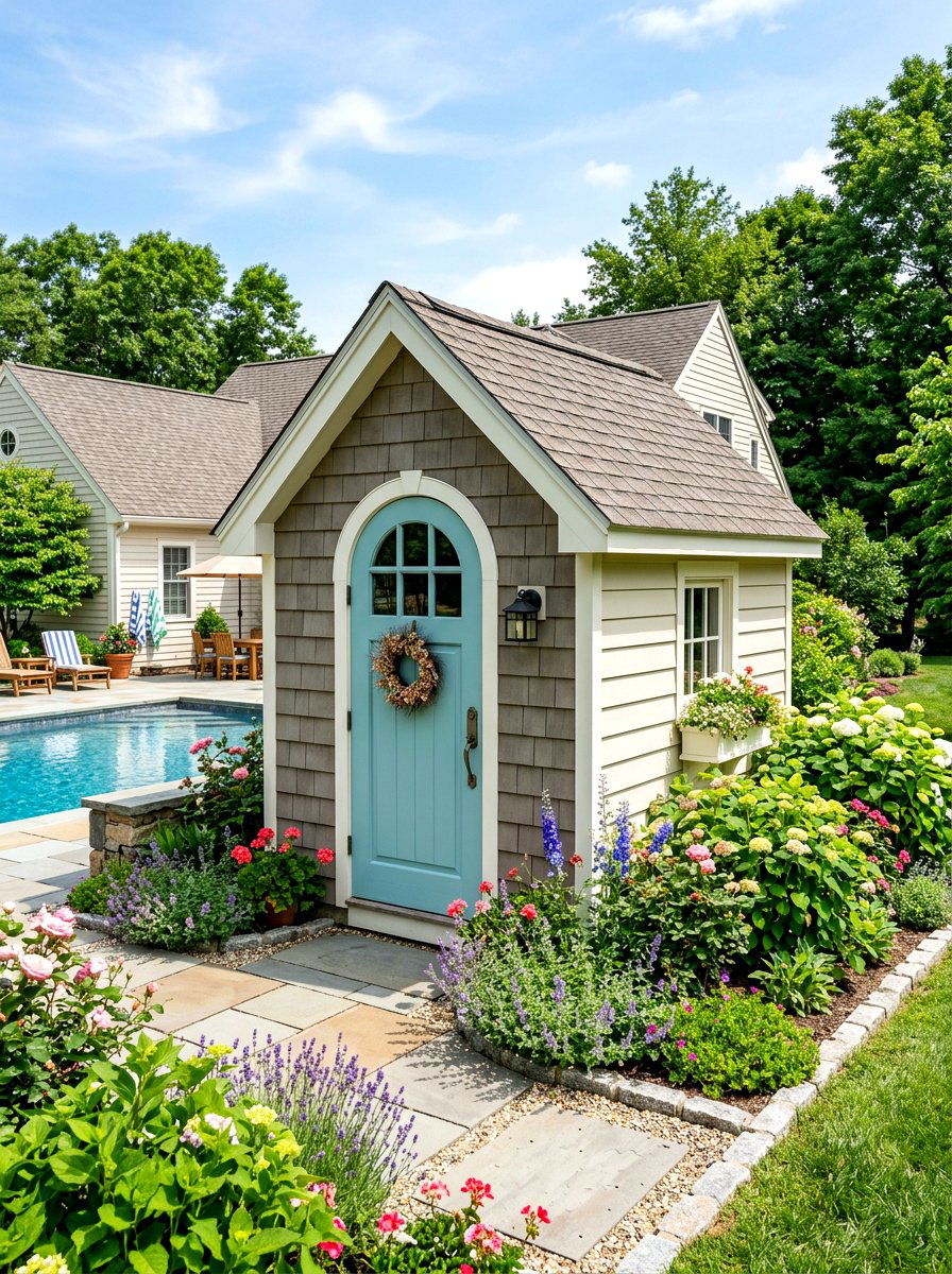 Pool equipment storage shed - 30 pool equipment enclosure ideas