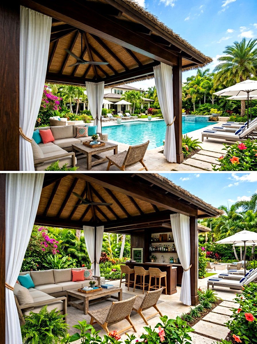 Pool house cabana - 30 backyard oasis pool ideas