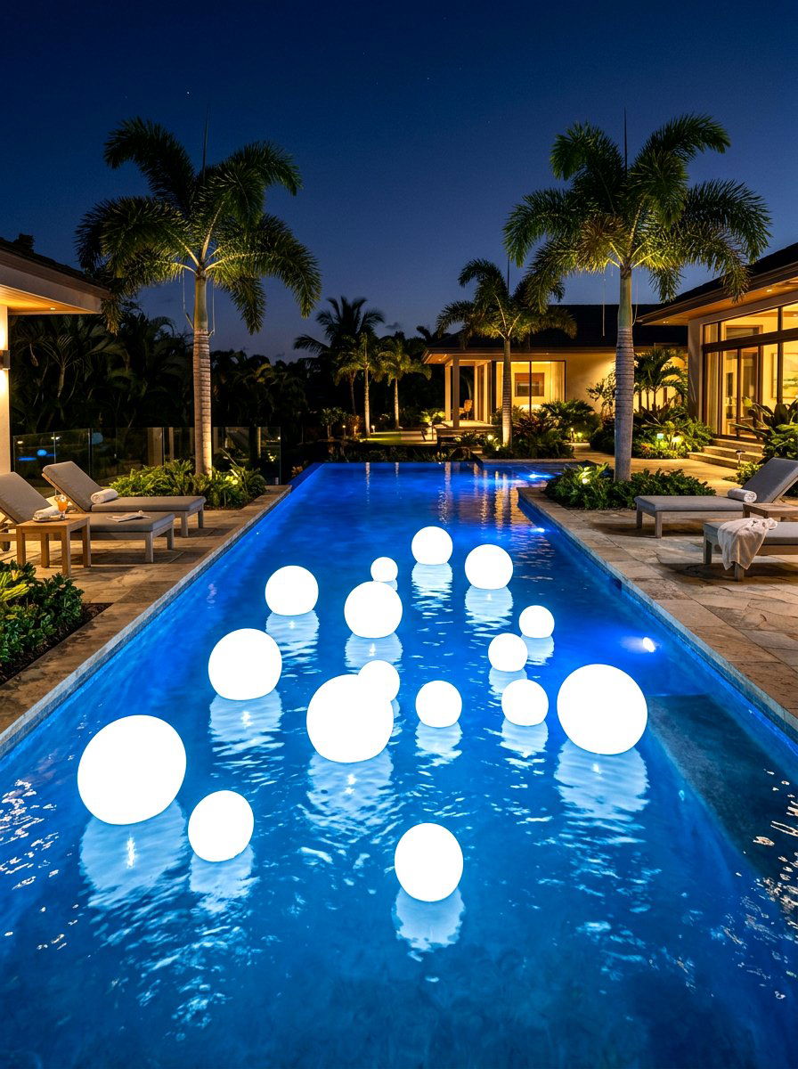 Pool lighting - 30 backyard date night ideas
