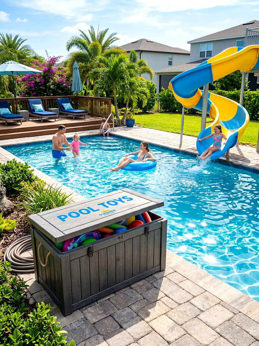 Pool toy storage box - 30 deck box ideas