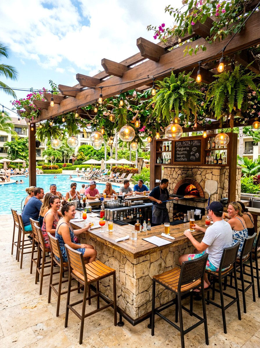 Poolside Bar And Grill - 30 pool house lounge backyard ideas
