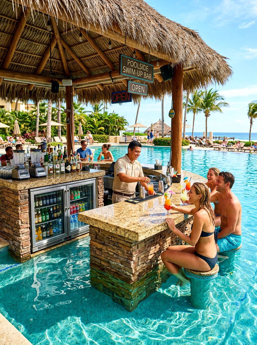 Poolside Bar Island - 30 poolside dining ideas