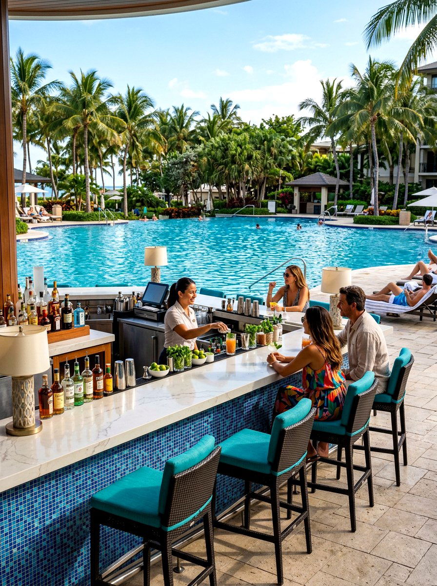 Poolside Bar - 30 outdoor bar ideas
