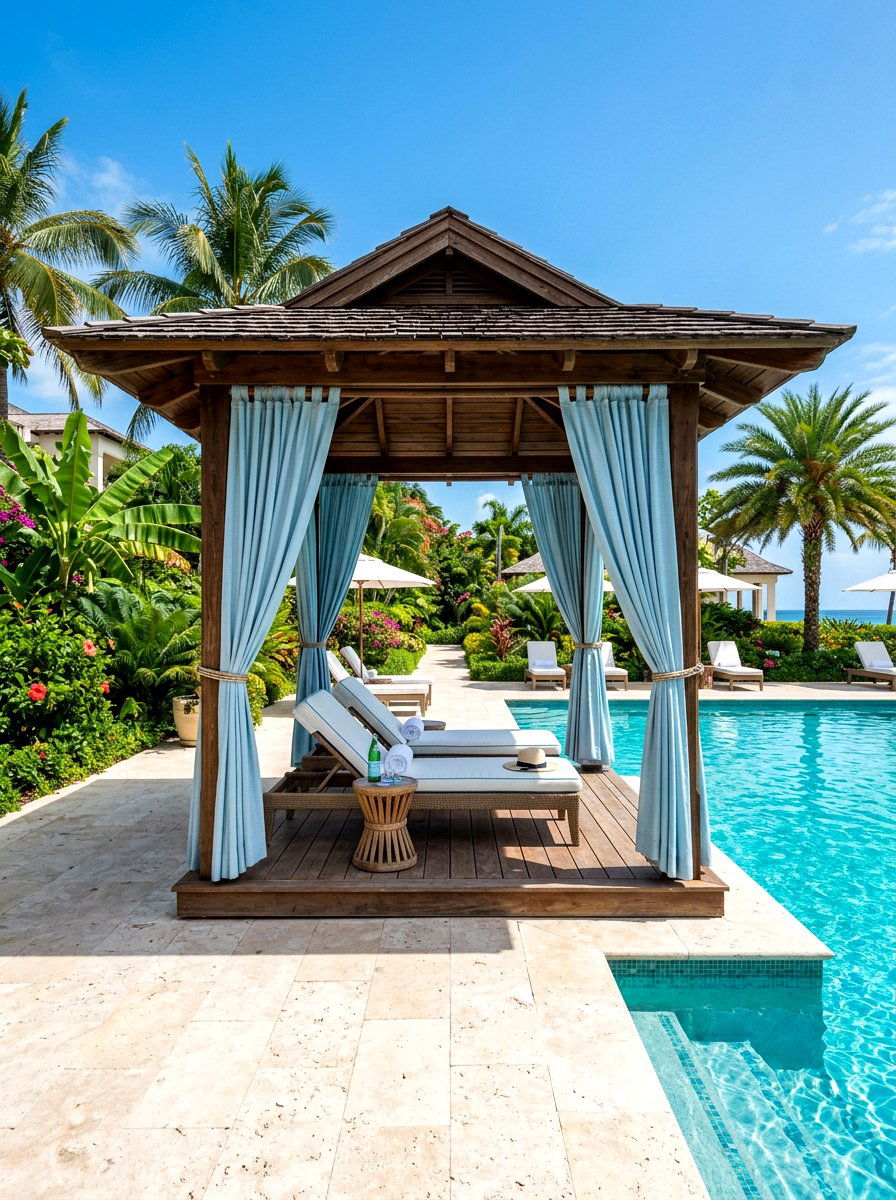 Poolside Cabana Gazebo - 30 small gazebo ideas