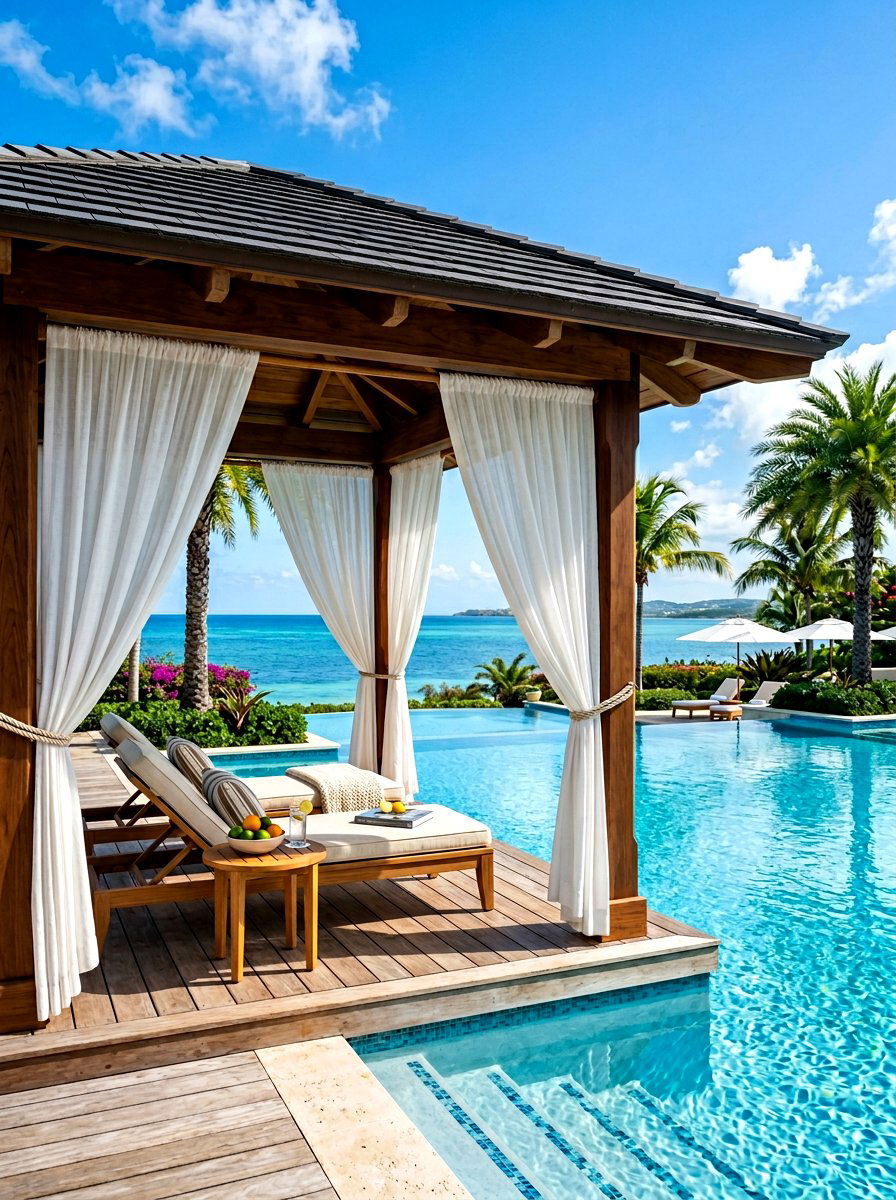 Poolside Cabana - 30 covered patio ideas