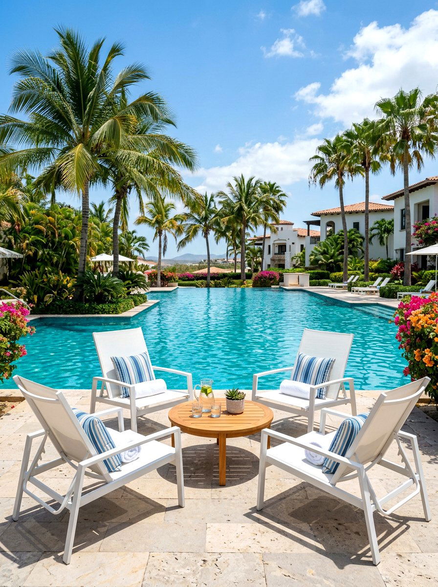Poolside Chat Area - 30 conversation seating ideas