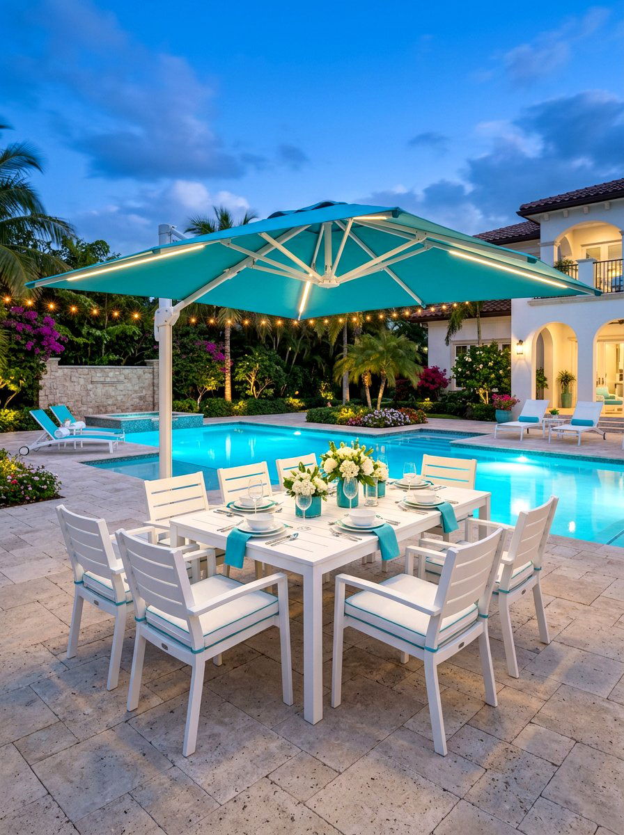 Poolside Dining Patio - 30 patio dining ideas