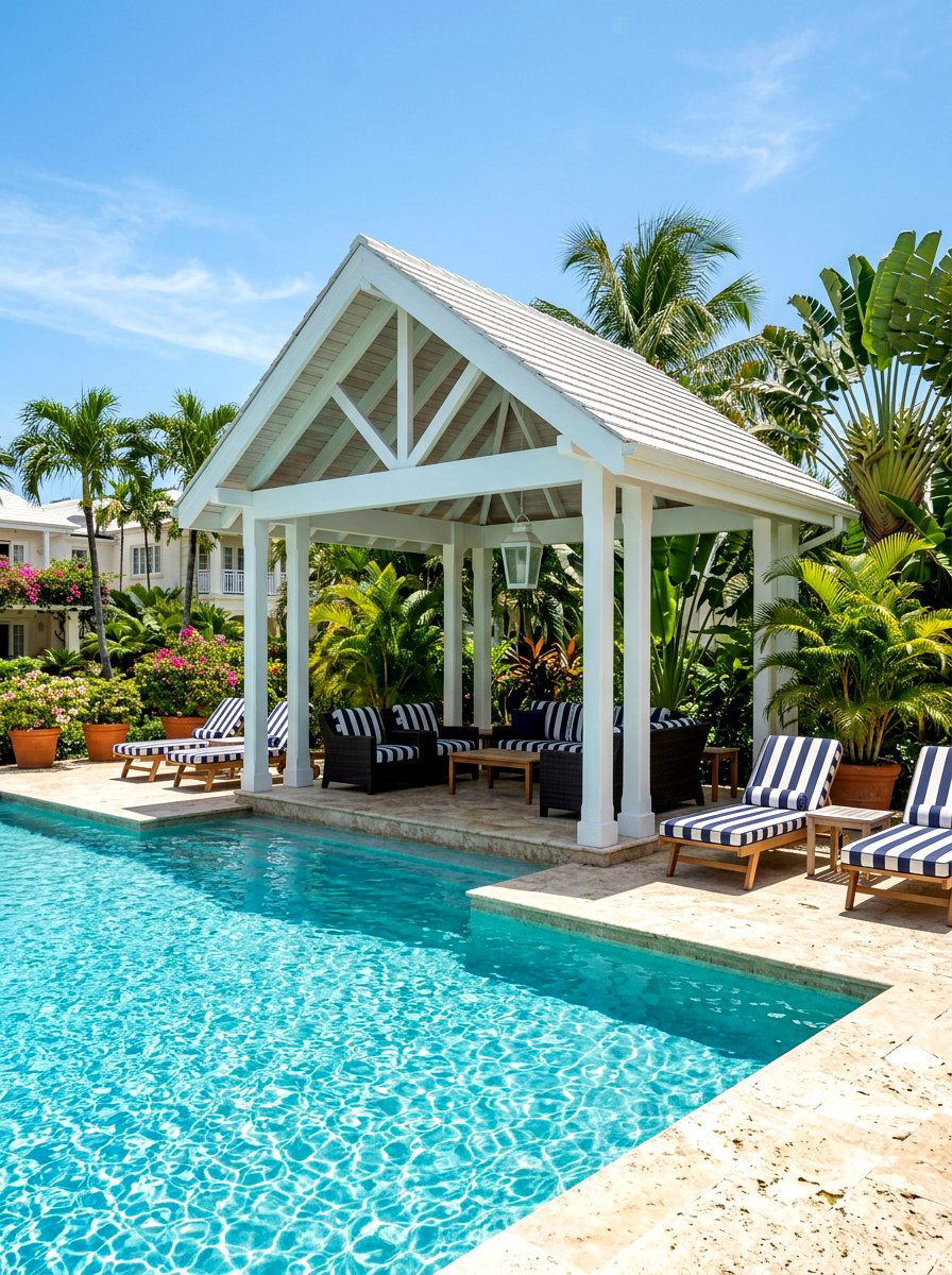 Poolside Gazebo - 30 outdoor gazebo ideas