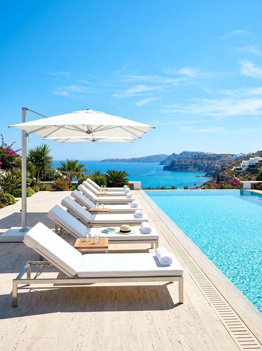 Poolside Infinity Lounge - 30 luxury patio lounge ideas