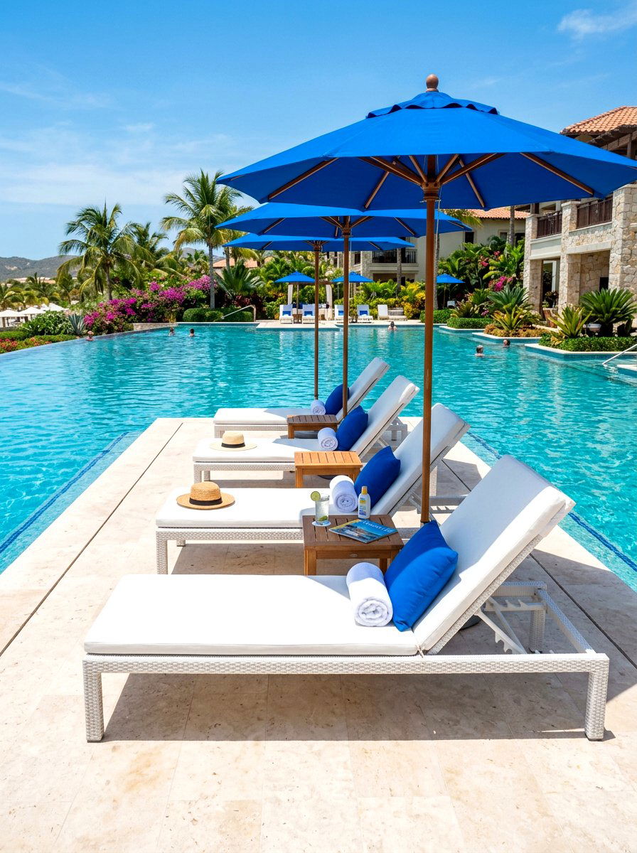 Poolside Lounge Chair Setup - 30 outdoor furniture arrangement ideas