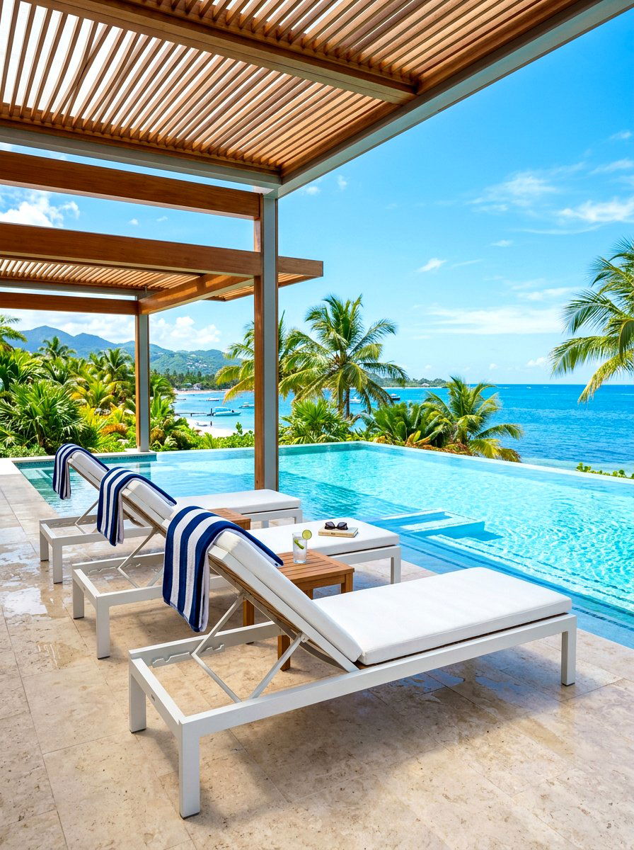 Poolside Lounge Chairs - 30 pavilion seating arrangement ideas