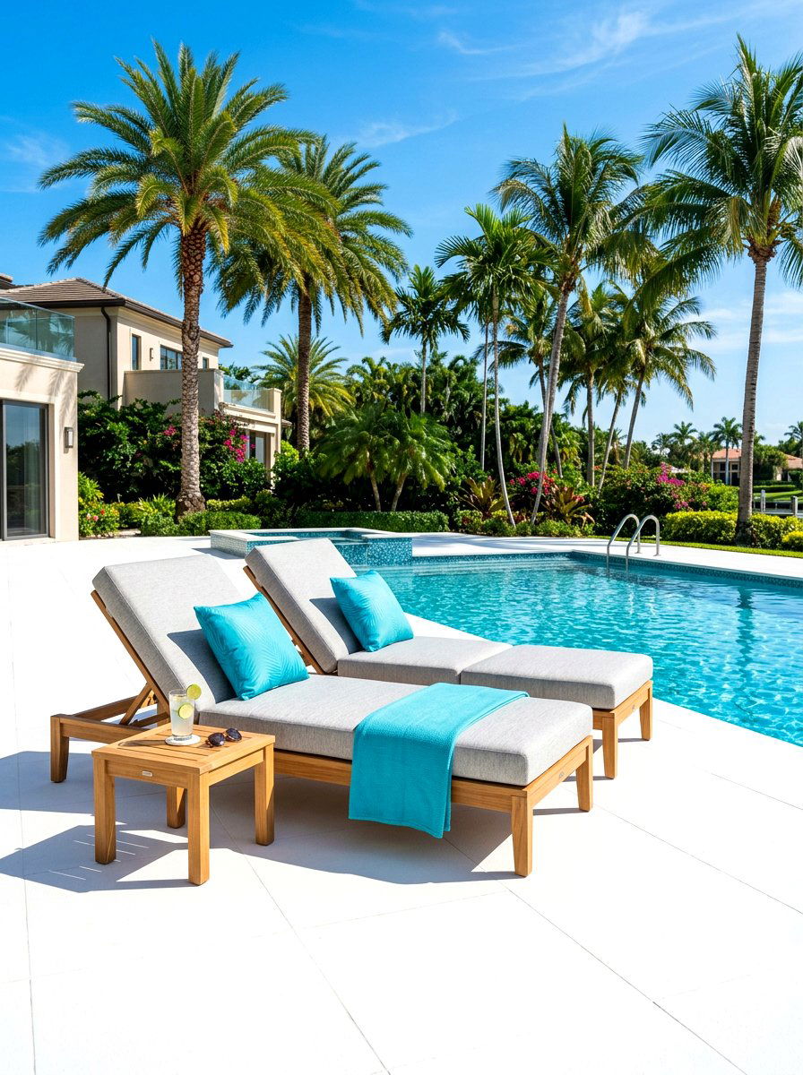 Poolside Modular Chaise Lounge - 30 modular outdoor seating ideas
