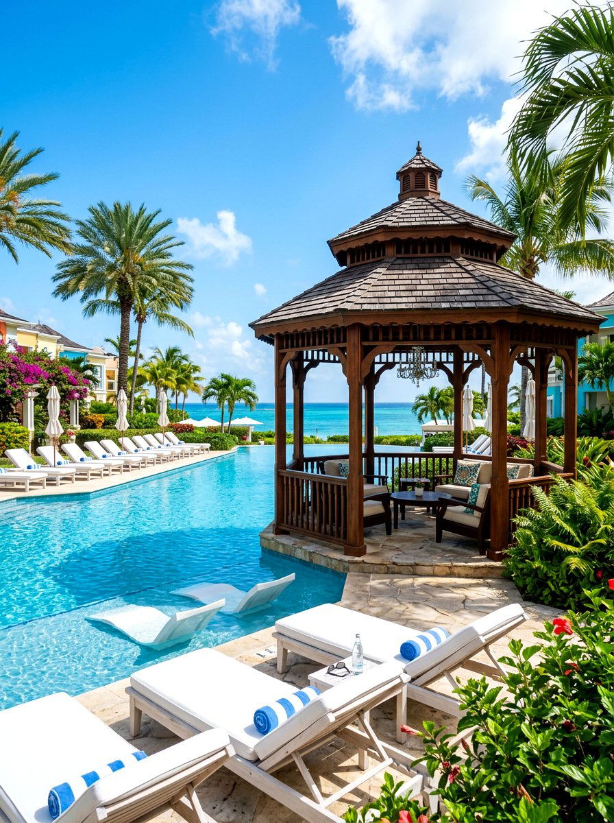 Poolside Octagon Gazebo - 30 octagon gazebo ideas