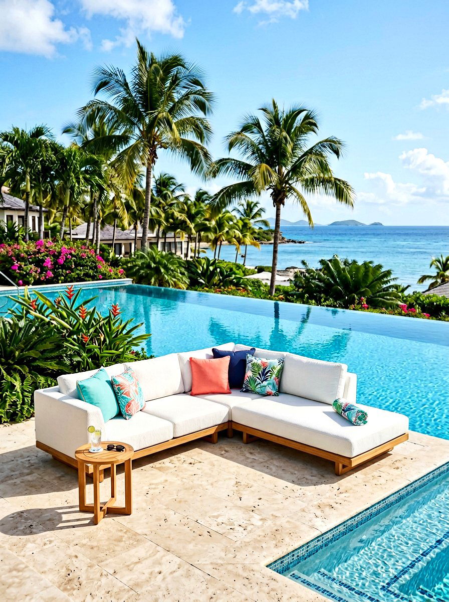 Poolside Sectional Sofa - 30 outdoor sectional ideas