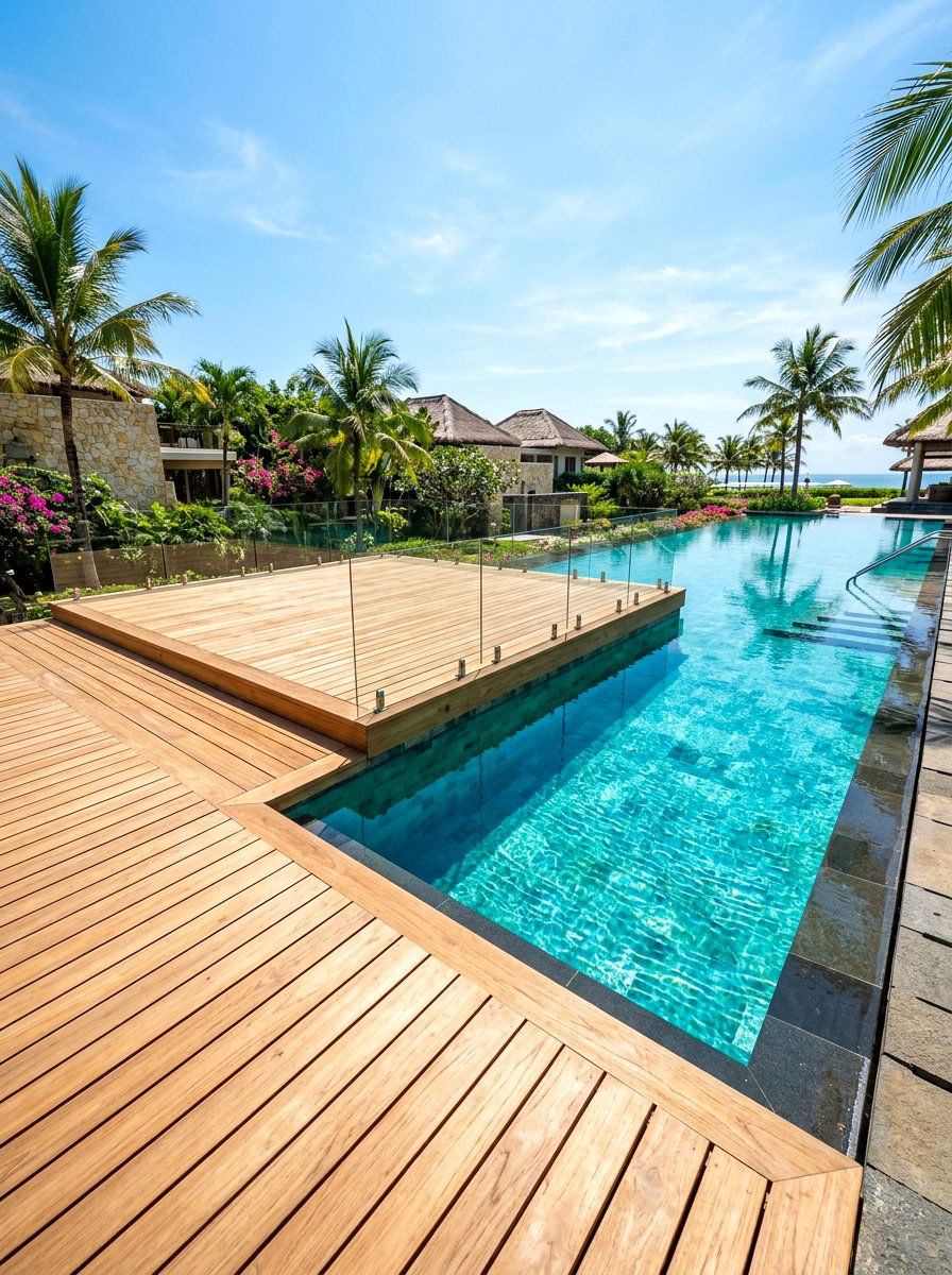 Poolside Yoga Platform - 30 backyard yoga deck ideas