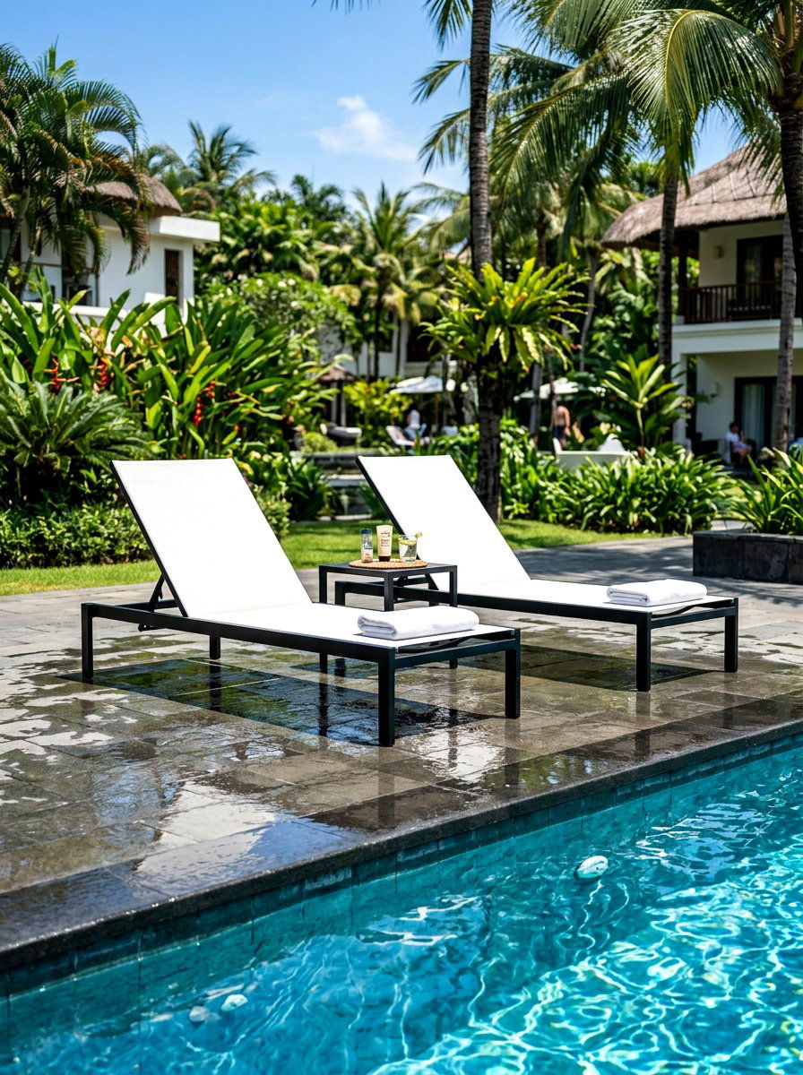 Poolside chaise lounge - 30 deck lounge furniture ideas