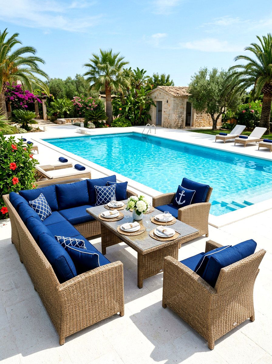 Poolside dining lounge - 30 outdoor dining nook ideas